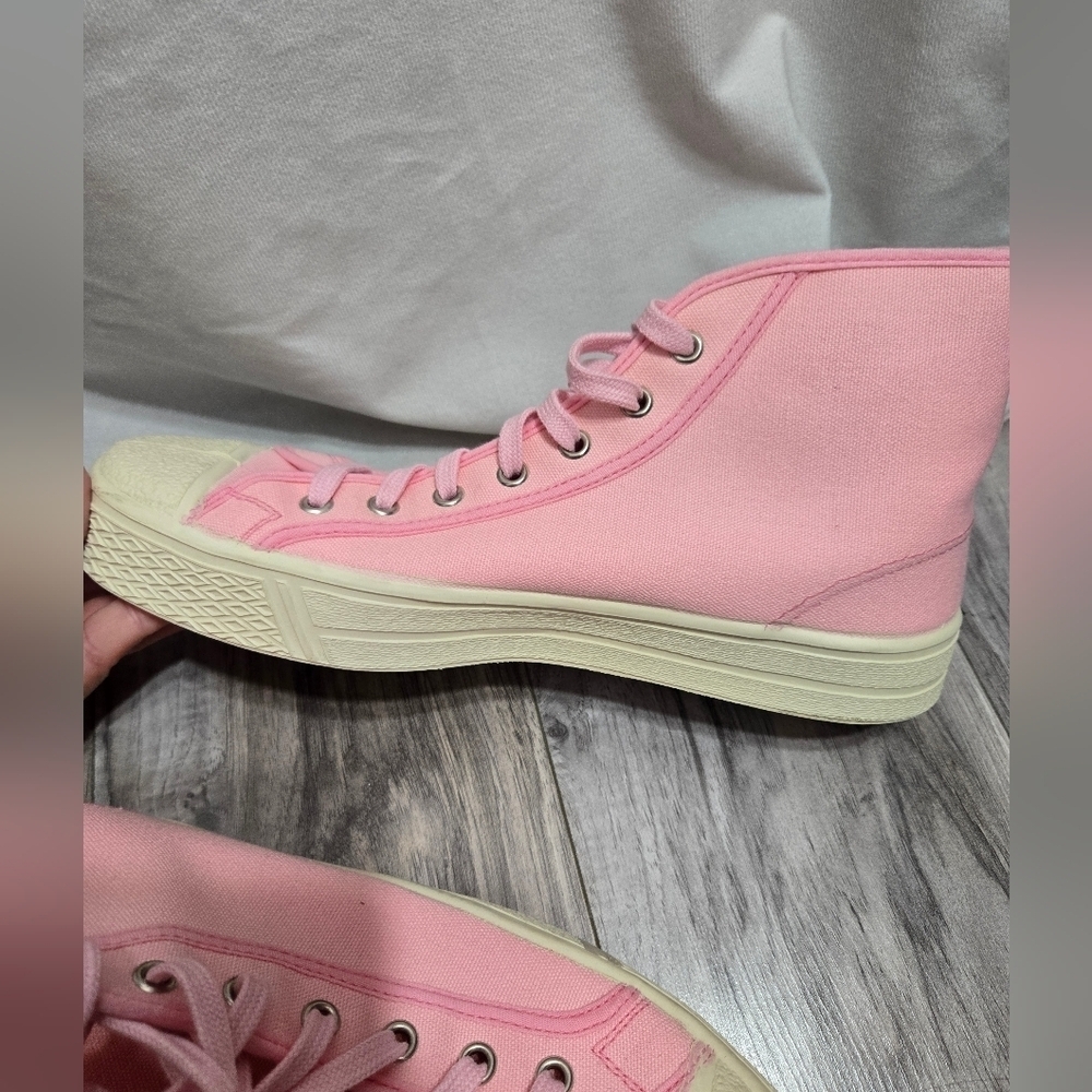 US Rubber Company Summer High Top Pink And Cream Sz 42 New - Picture 10 of 13